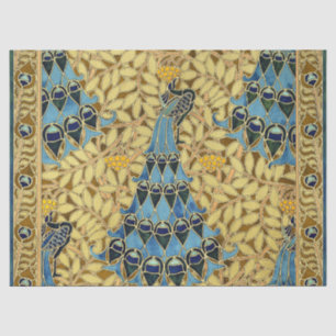 Peacocks Birds Rowan Trees Art Nouveau Tissue Paper