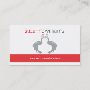 PEACOCKS FLOURISH in GRAY Business Card