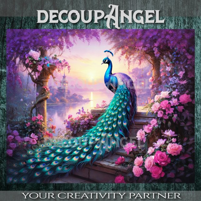 Peacock's Garden - Decoupage - Tissue Paper (Creator Uploaded)