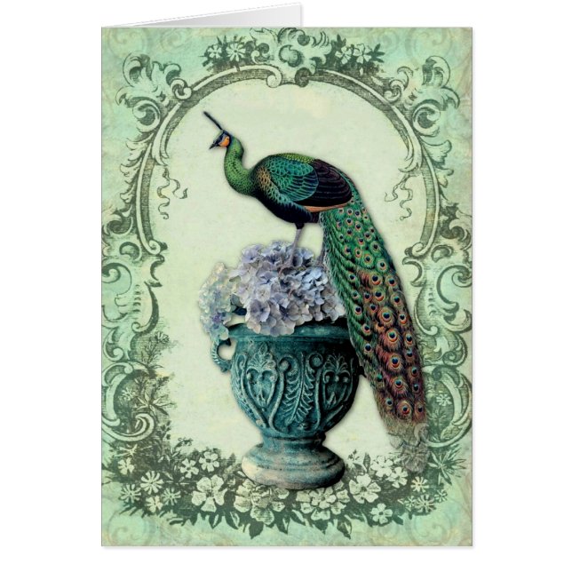 Peacocks Hydrangea Urn (Front)