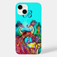 PEACOCKS IN LOVE MONOGRAM