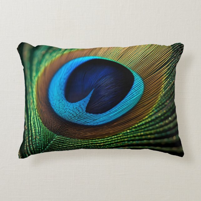 Peacock's Jewel Decorative Cushion (Front)