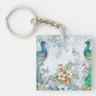Peacocks Key Ring