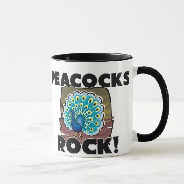 Peacocks Rock Mug (Right)