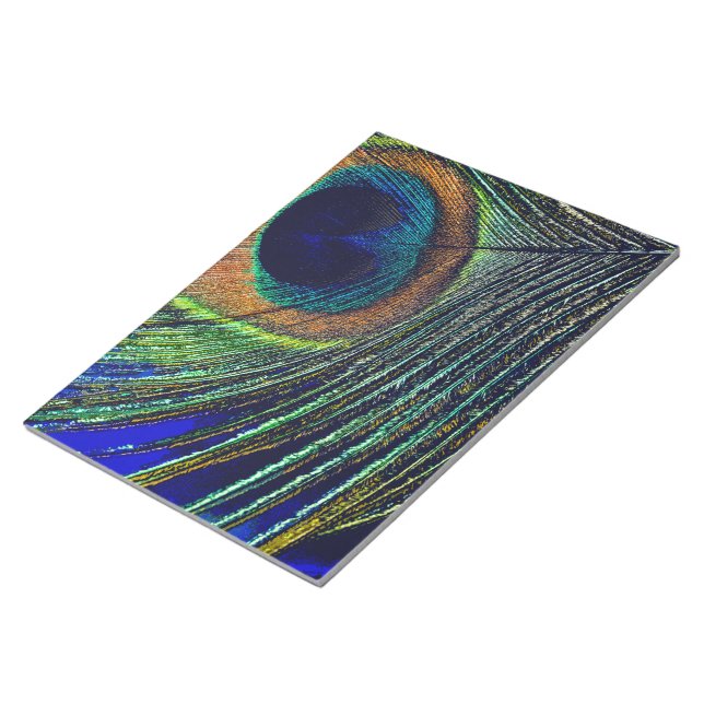 Peacocok Feather Bohemian Notepad (Angled)