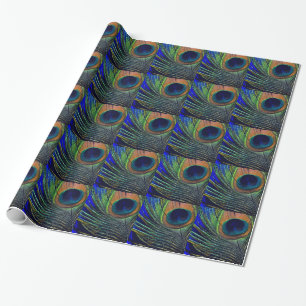 Peacocok Feather Bohemian Wrapping Paper