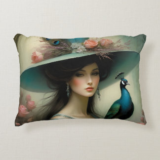 Peacok Photo Tile Decorative Cushion
