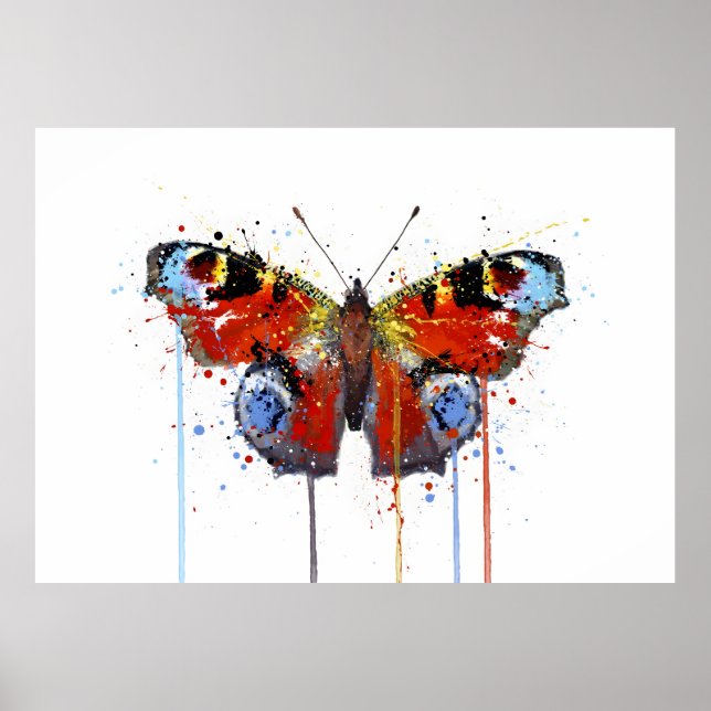 Peacook Butterfly Poster (Front)