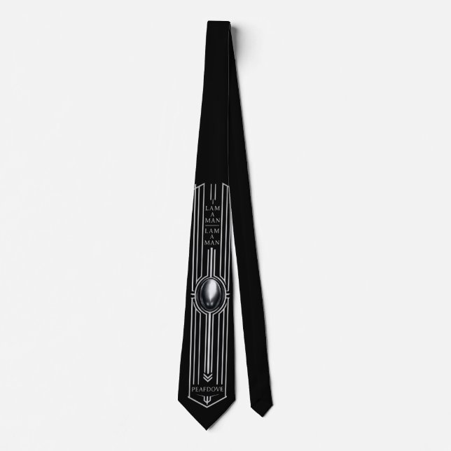 PEAFDOVE® SILVER EGG TIE — I AM A MAN Edition (Front)