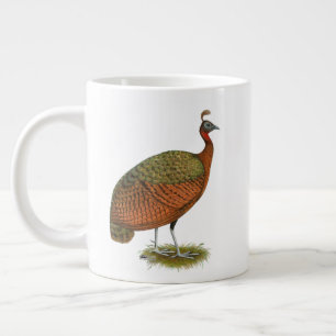 Peafowl:  Congo Peahen Large Coffee Mug