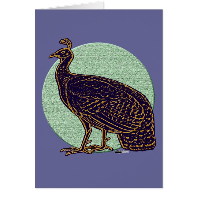 Peafowl:  Impressionistic Congo Hen (Front)