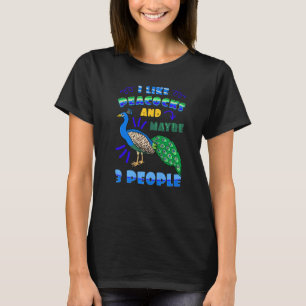 Peafowl Peacock Bird Feathers Blue Animal Garden   T-Shirt