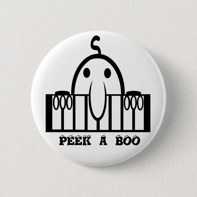 Peak-a-Boo Peeper 6 Cm Round Badge (Front)