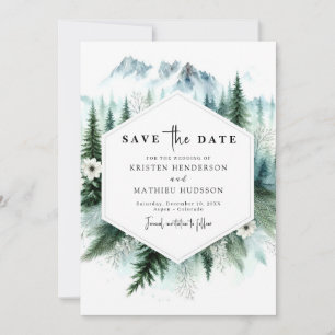 Peak Custom Mountain Wedding Save The Date