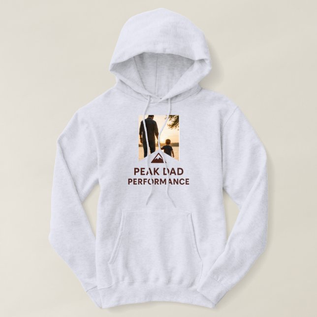 Peak Dad Performance Shirt Funny Father's Day Gift (Design Front)