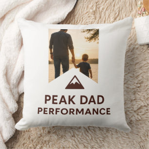 Peak Dad Performance Shirt Funny Father's Day Gift Cushion