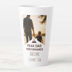 Peak Dad Performance Shirt Funny Father's Day Gift Latte Mug