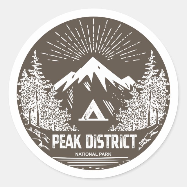  Peak District National Park Classic Round Sticker (Front)