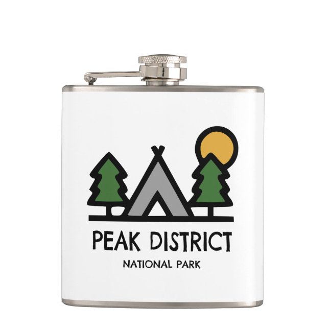 Peak District National Park Hip Flask (Front)
