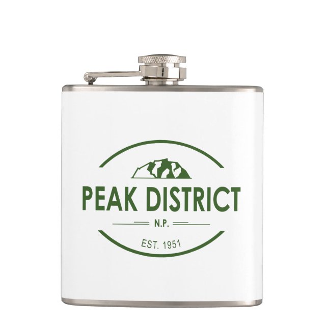 Peak District National Park Hip Flask (Front)