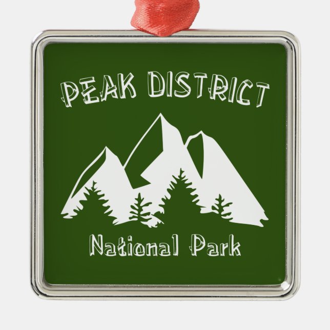 Peak District National Park Metal Ornament (Front)