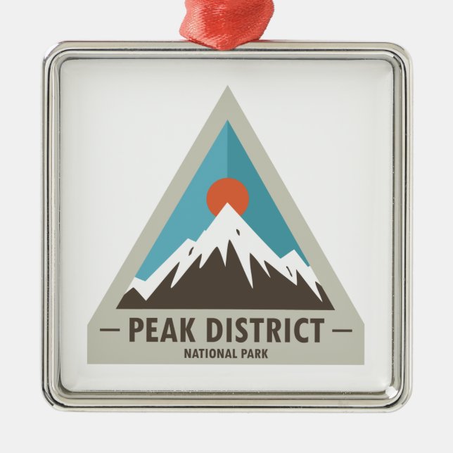 Peak District National Park Metal Ornament (Front)