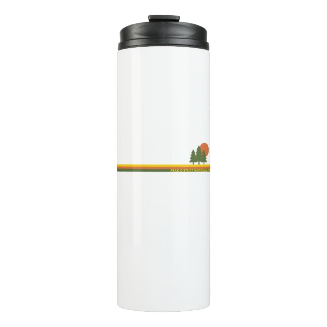 Peak District National Park Pine Trees Sun Thermal Tumbler (Front)