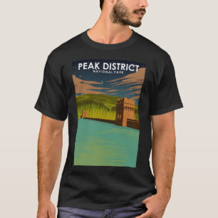 Peak District National Park Vintage Minimal Retro T-Shirt