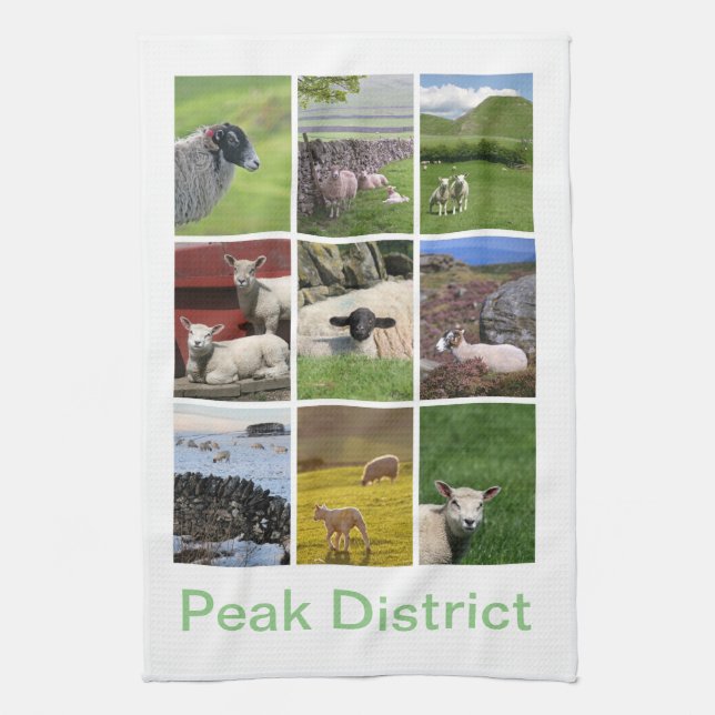 Peak District sheep Tea Towel (Vertical)