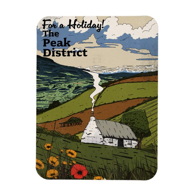 Peak District Travel Poster Magnet (Vertical)