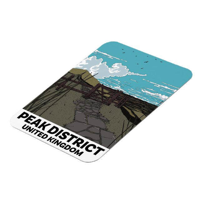 Peak District United Kingdom Magnet (Left Side)