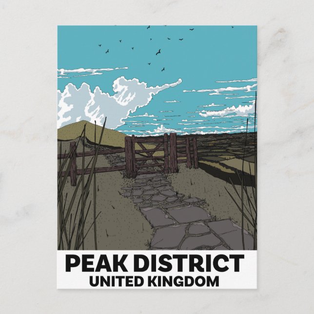 Peak District United Kingdom Postcard (Front)