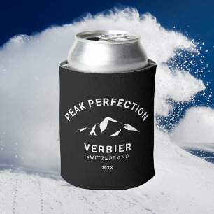 Peak Perfection Winter Ski Snowboard Resort Crest Can Cooler