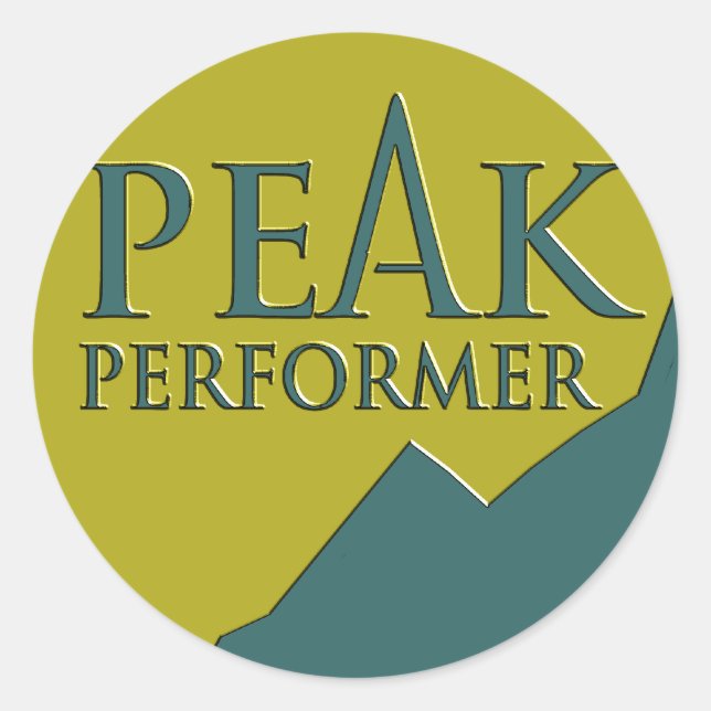 Peak performer business team building sticker (Front)