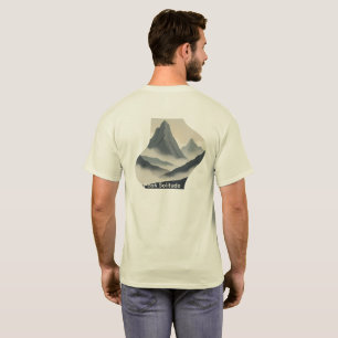 Peak Solitude - Abstract Mountain Minimalist T-Shirt