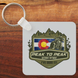 Peak to Peak Scenic Byway Motorcycle 01 Key Ring