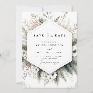 Peak Watercolor Mountain Wedding Save The Date