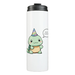 "Peaked In Kindergarten" Funny Turtle Design Thermal Tumbler