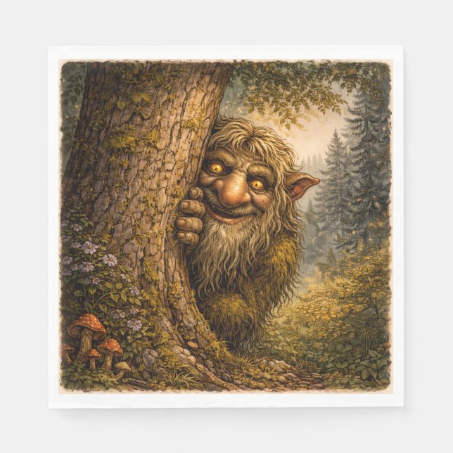 Peaking Norwegian Troll, Napkins (Front)
