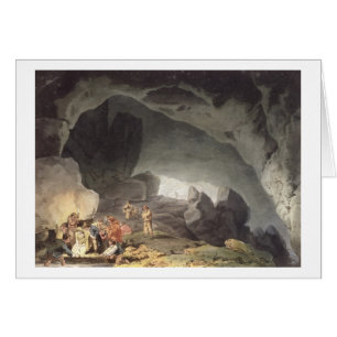 Peaks Hole, Derbyshire (colour engraving)