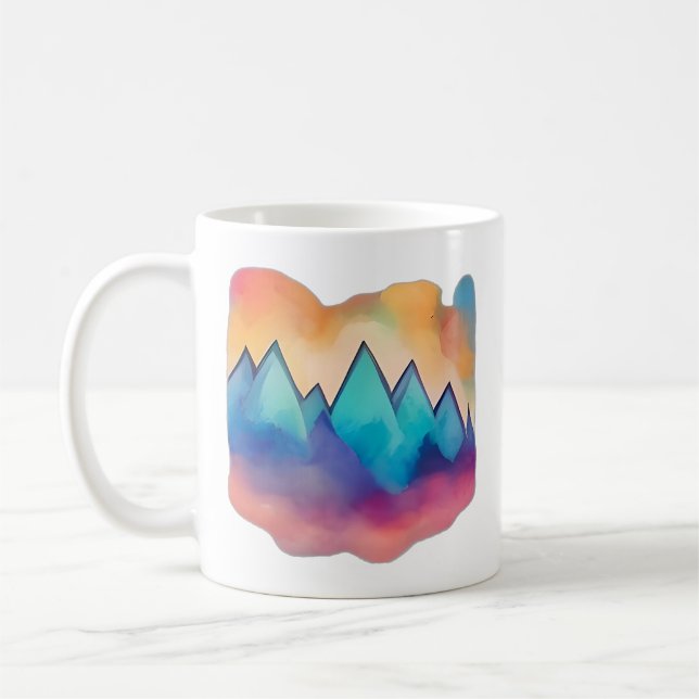 Peaks in the Mist Coffee Mug (Left)