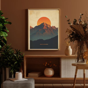 Peaks of the Andes – Retro South America Travel Poster