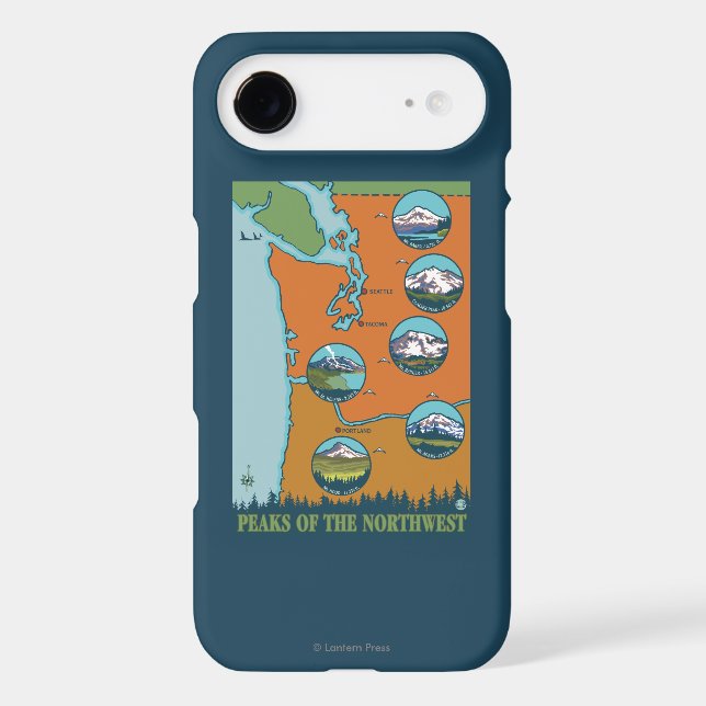 Peaks of the Northwest - 5 Different Mountains Case-Mate iPhone Case (Back)