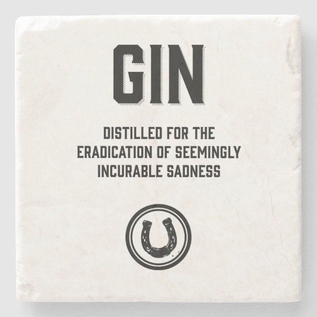 Peaky Blinders Gin Label Stone Coaster (Front)