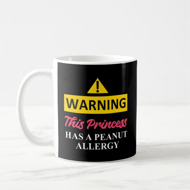 Peanut Allergies Food Allergy Awareness Allergic N Coffee Mug (Left)