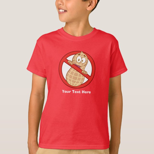 Peanut Allergy 2 (customisable) T-Shirt (Front)