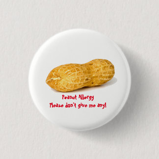 Peanut Allergy Alert 3 Cm Round Badge