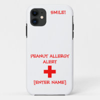 Peanut Allergy Alert iPhone Case