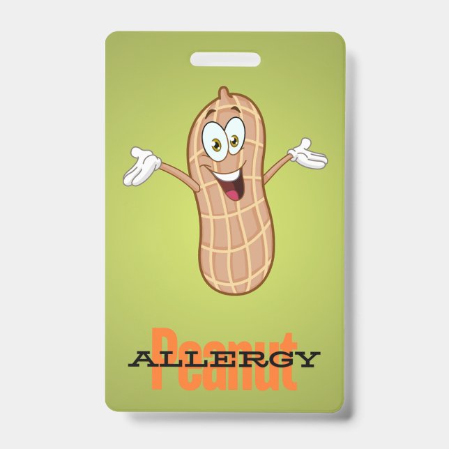 Peanut Allergy Badge ID Badge (Front)