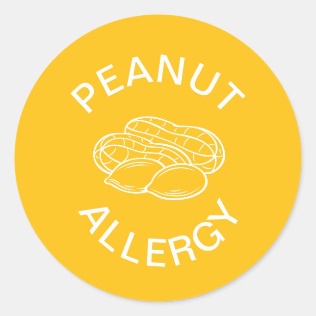 Peanut Allergy Classic Round Sticker (Front)